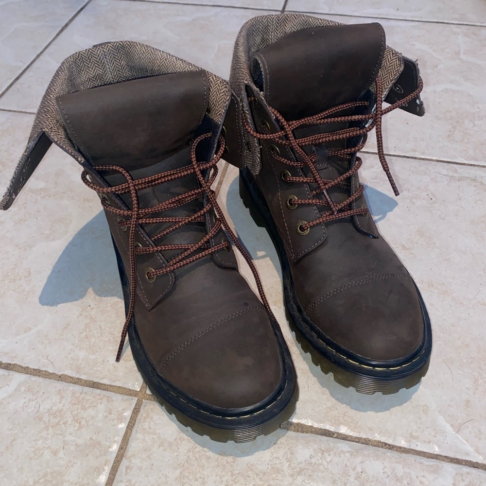 brown, doc martens, size 9